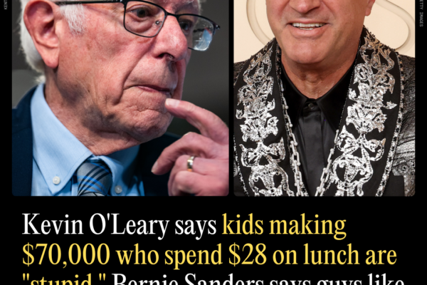 Kevin O’leary Says Kids Making ,000 Who Spend  on Lunch Are “Stupid.” Bernie Sanders Says Guys Like O’leary “Live In Their Own World.”