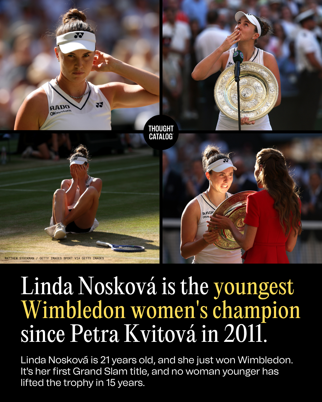 Linda Nosková Is the Youngest Wimbledon Women’s Champion Since Petra Kvitová in 2011