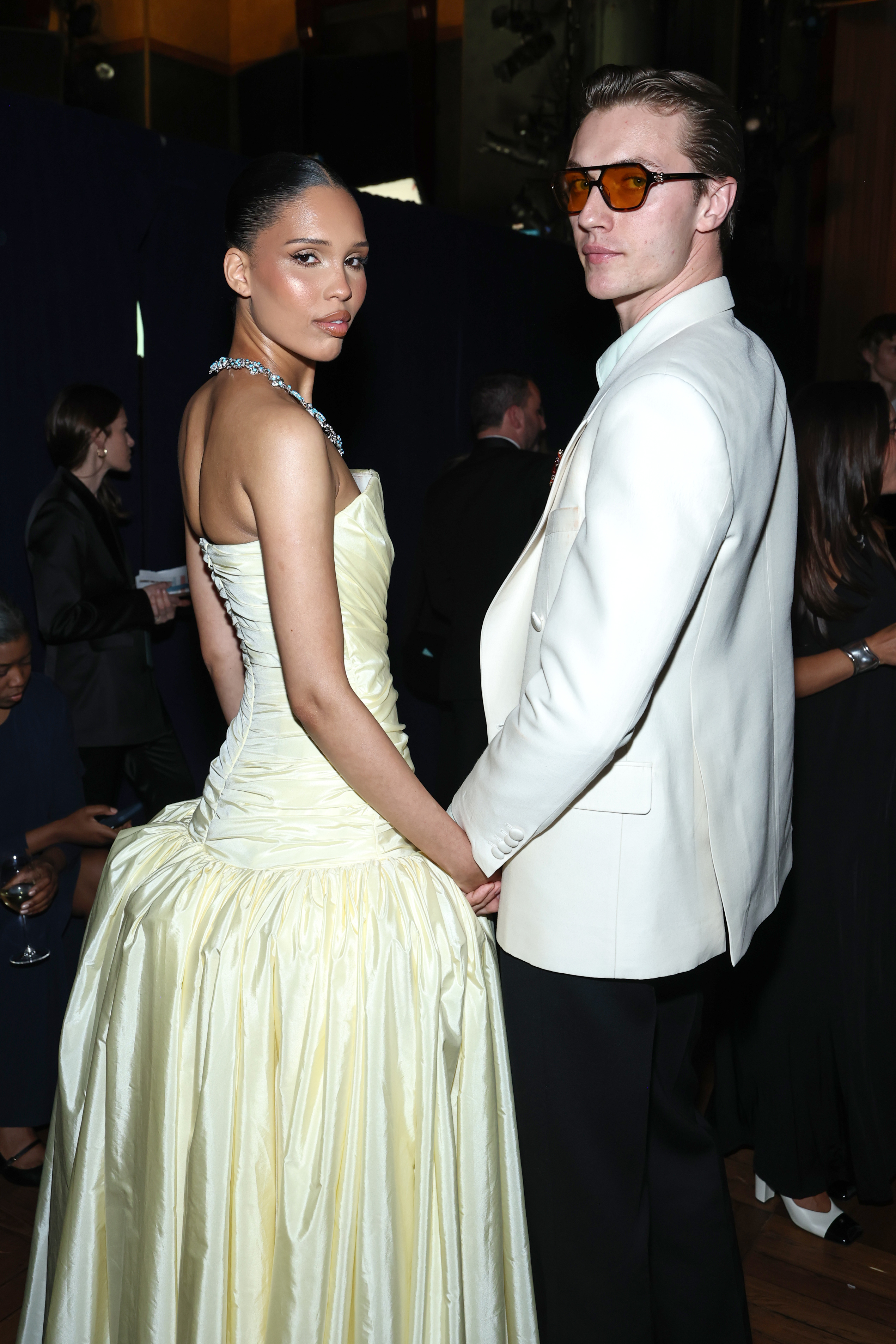 Nara Smith and Lucky Blue Smith at the Tiffany & Co. Blue Book 2026 launch event at Park Avenue Armory in New York City