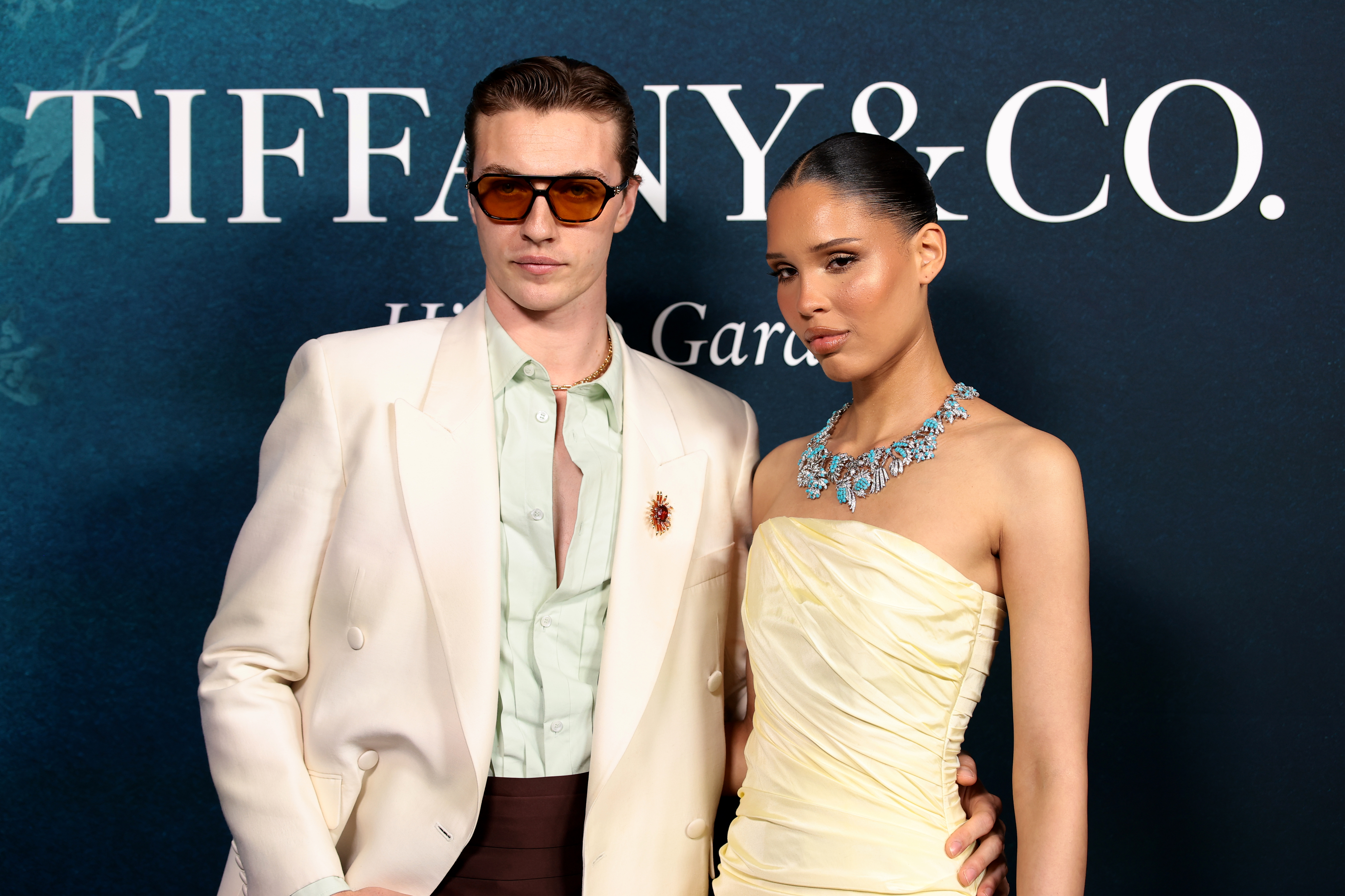 Lucky Blue Smith and Nara Smith at the Tiffany & Co. Blue Book 2026 launch event at Park Avenue Armory in New York City