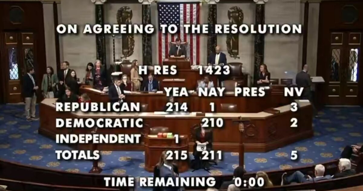 IT’S HAPPENING: House Votes 215-211 in Favor of Special Rules Resolution to Add SAVE America Act to National Defense Authorization Act