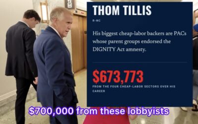 RINO Thom Tillis SNAPS at Reporter When Confronted If Donor Money from Industries Using Cheap Illegal Labor Influenced His Vote Against the SAVE America Act
