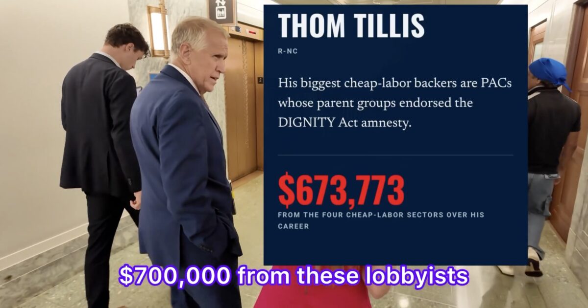 RINO Thom Tillis SNAPS at Reporter When Confronted If Donor Money from Industries Using Cheap Illegal Labor Influenced His Vote Against the SAVE America Act