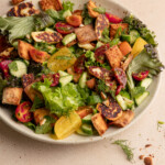 summer heirloom tomato fattoush salad