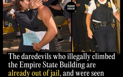 The Daredevils Who Illegally Climbed the Empire State Building Are Already Out of Jail, and Were Seen Making Out on the Streets of New York Moments After Leaving Court