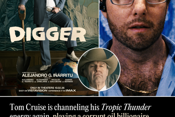 Tom Cruise Is Channeling His ‘Tropic Thunder’ Energy Again, Playing a Corrupt Oil Billionaire Under Heavy Prosthetics in His New Movie ‘Digger’