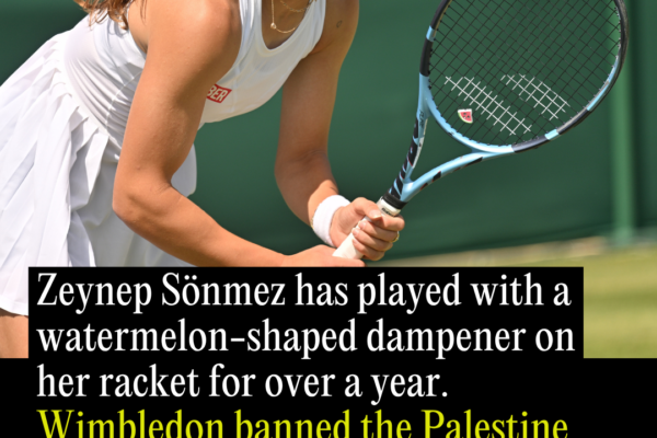 Wimbledon Banned Zeynep Sönmez’s Palestine Flag, But Her Watermelon Dampener Stayed