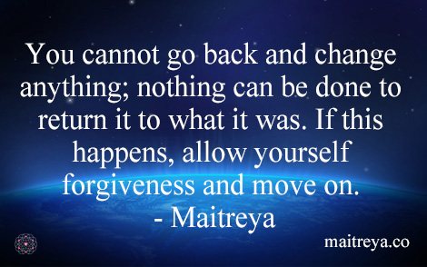 Maitreya Quote on How to Move on with Your Life