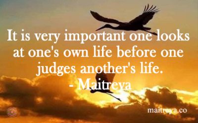 Maitreya Quote on How to Preventing Judge Another