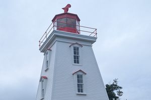 Cape Bear Lighthouse and Marconi Station in Murray Harbour, Prince Edward Island
