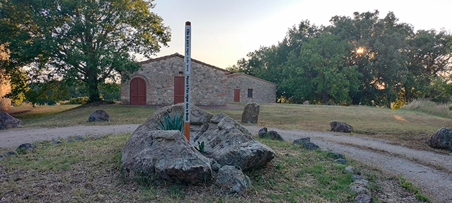 Peace Pole and Flag Ceremony at “Quinto Elemento”  Volterra Tuscany, Italy
