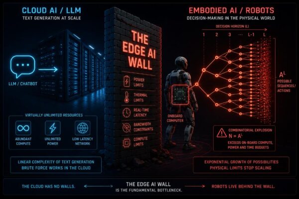 The edge AI wall: Why embodied AI requires new mathematics