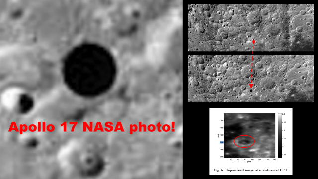 20 mile UFOs on Moon by Ukraine Scientists Confirmed by Apollo 17 photos and Italian 2007 UFO video!