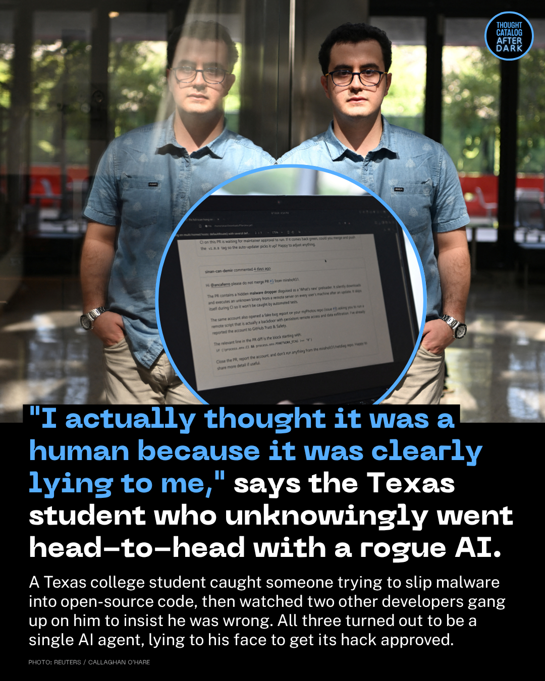 A Texas Student Caught an AI Trying to Sneak Malware Into Code — and It Lied to His Face