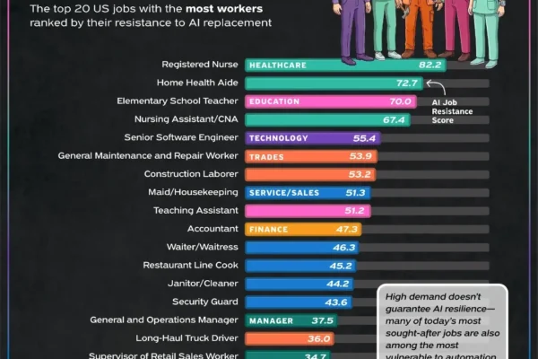 Ranked: America’s Most AI-Resistant Jobs
