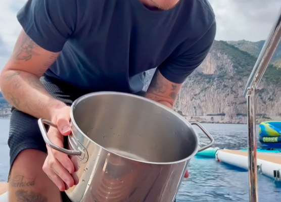 Brooklyn Beckham Scooped Ocean Water Straight Off a Yacht to Boil His Pasta, and Fans Begged Him to Just Use the Tap