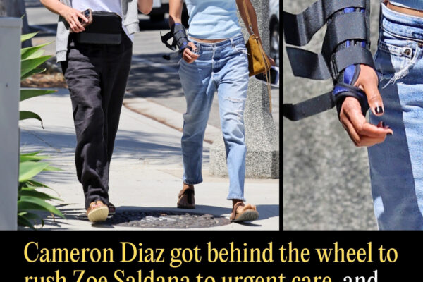 Cameron Diaz Got Behind the Wheel to Rush Zoe Saldana to Urgent Care, and Saldana Left With Her Arm in a Splint
