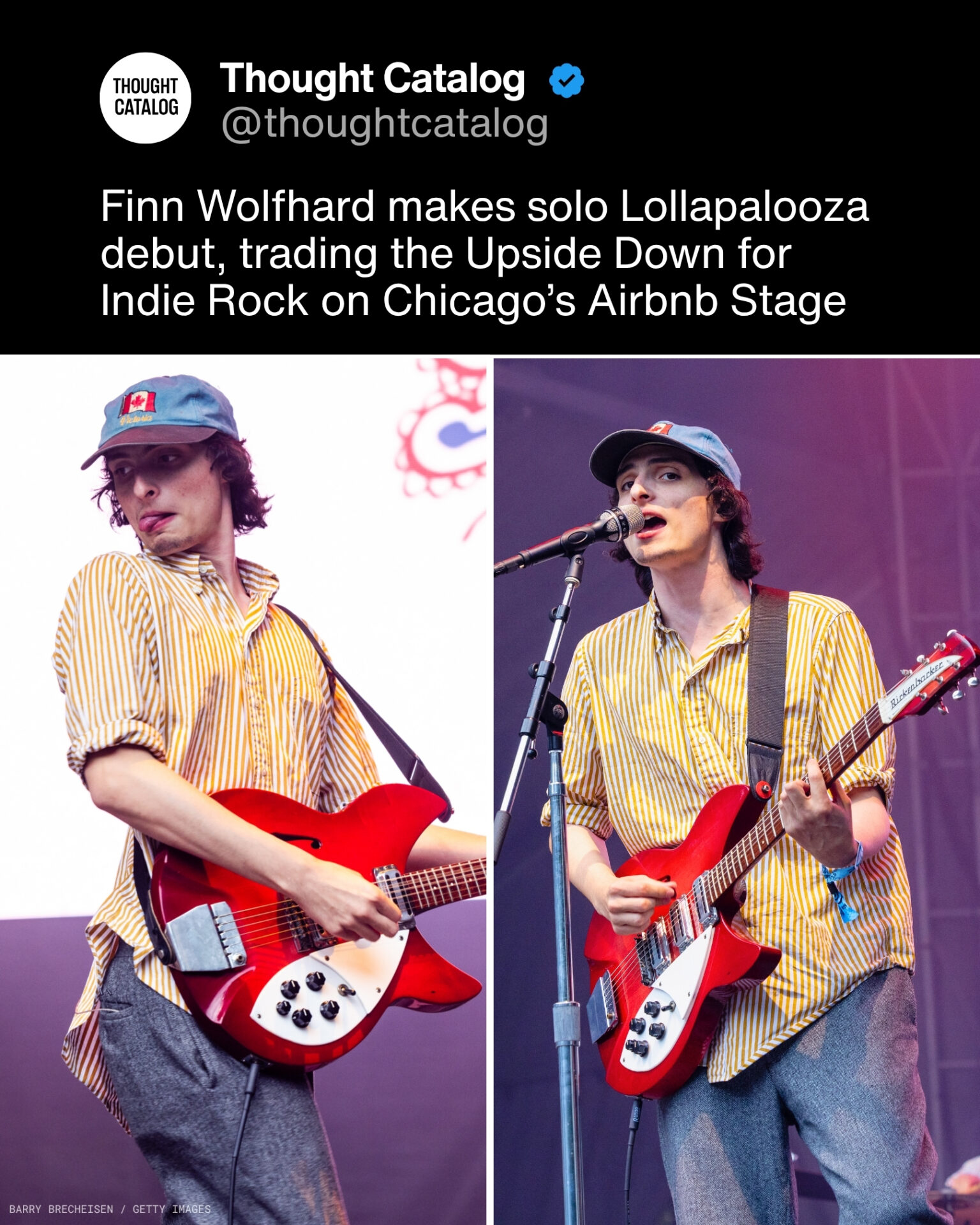 Finn Wolfhard Makes Solo Lollapalooza Debut, Trading the Upside Down for Indie Rock on Chicago’s Airbnb Stage