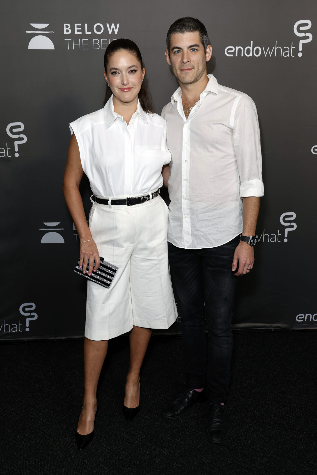 Alaia Baldwin and Andrew Aronow posing together at the Directors Guild of America in Los Angeles