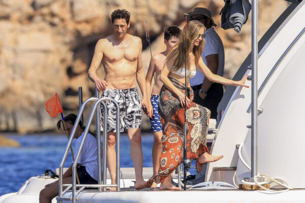 Harvey Weinstein Said from Prison He’s “Happy” His Ex-Wife Found Love with Adrien Brody. She’s Now Vacationing with Him in Ibiza, and the Kids Call Him “Popsy”