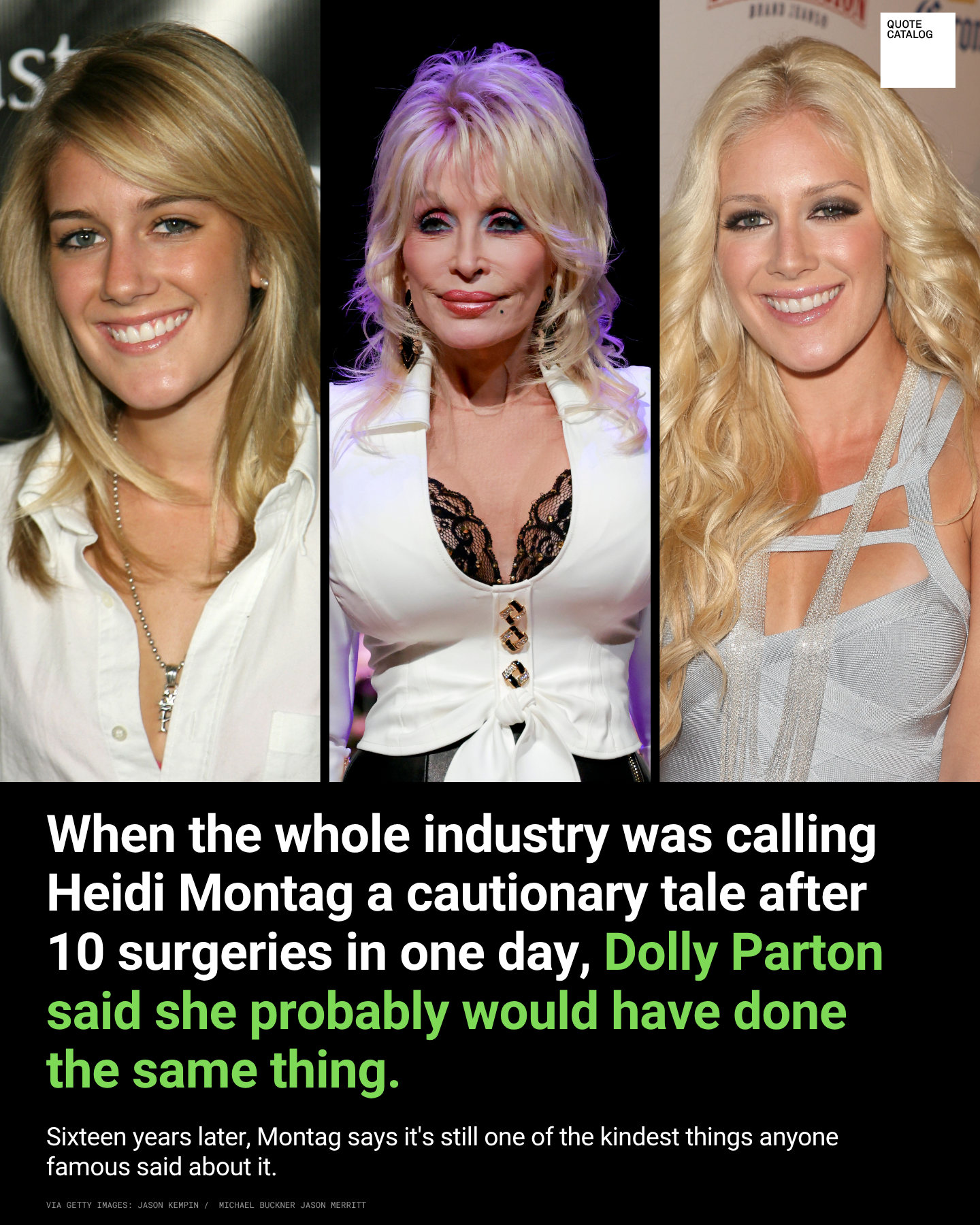 Heidi Montag Was Publicly Torn Apart at 23 for 10 Procedures in One Day, but Dolly Parton Defended Her Instead