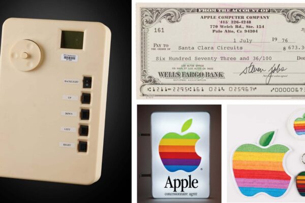 A ton of Apple memorabilia is up for auction, including Steve Jobs 8th grade science project