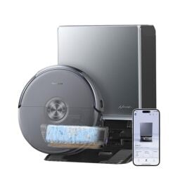 NARWAL Flow 2 Robot Vacuum and Mop Combo, 31,000Pa Suction, FlowWash Self-Cleaning Mop, AI Object Recognition, Self-Emptying & Refilling, 212℉ Hot Water Mop Washing & Drying, Tangle-Free Design
