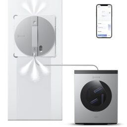 ECOVACS WINBOT W3 Omni Robot Window Cleaner with Auto-Clean & Multi-Functional Station, Win-SLAM 5.0 Smart Navigation, Intelligent Cleaning with Triple Spray System, 12-Level Protection