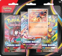 The Pokémon TCG: Mega Evolution — Chaos Rising Triple Pack (3-Pack Blister) on a white background