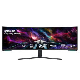 Samsung 57" Odyssey Neo G9 Curved Gaming Monitor on white background