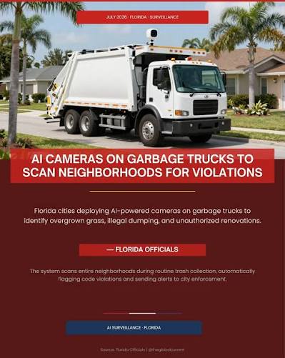 Garbage Trucks Surveillance Florida Neighborhoods