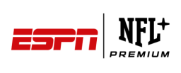 ESPN and NFL+ Premium logos side by side
