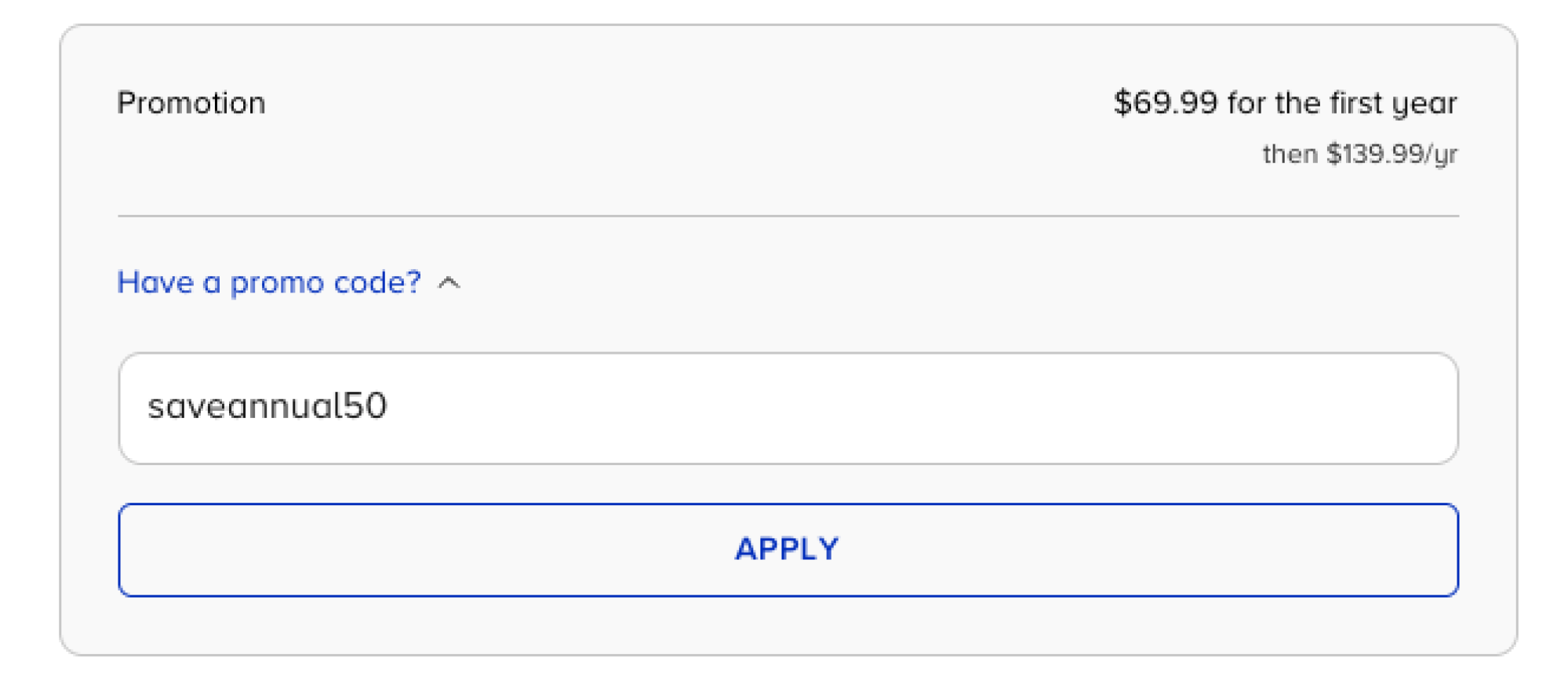 screenshot from Paramount+ checkout page with promo code