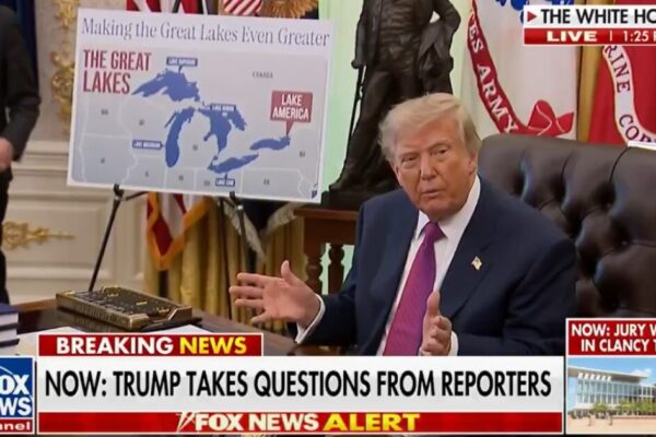 President Trump Signs Executive Order Renaming Lake Ontario to “Lake America” – And Explains Why (VIDEO)