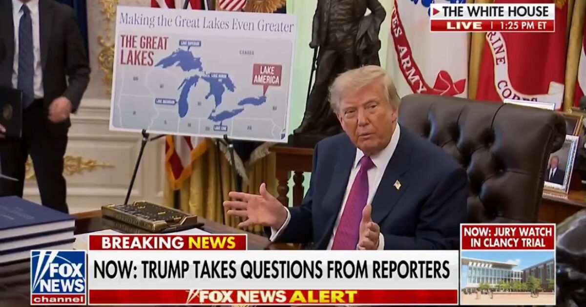 President Trump Signs Executive Order Renaming Lake Ontario to “Lake America” – And Explains Why (VIDEO)