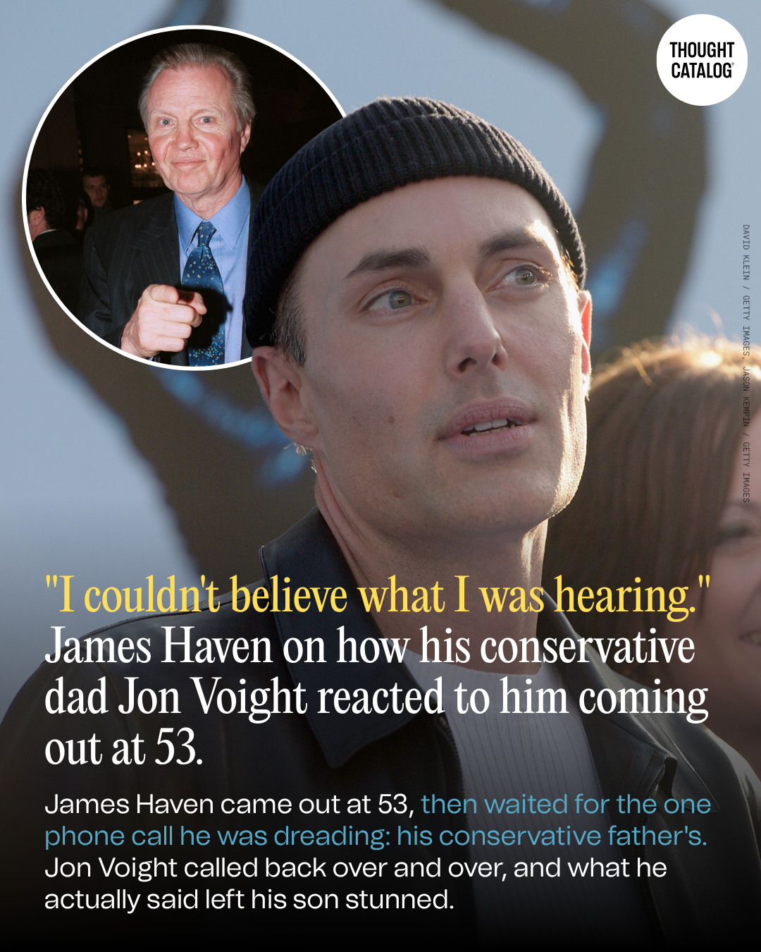 James Haven on How His Conservative Dad Jon Voight Reacted to Him Coming Out at 53