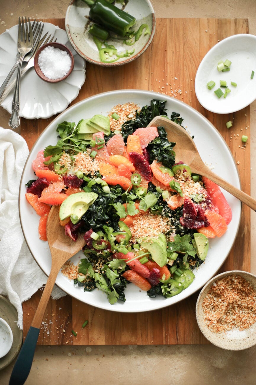 Kale citrus salad_fall routines