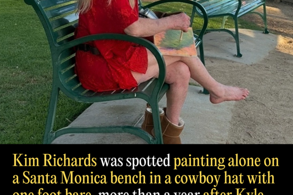 Kim Richards Was Spotted Painting Alone on a Santa Monica Bench in a Cowboy Hat with One Foot Bare, More Than a Year After Kyle Evicted Her from the Condo She Bought Her
