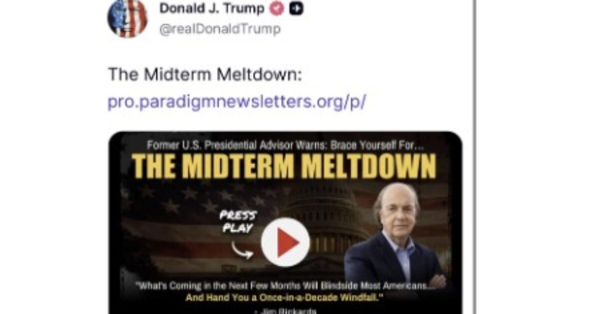 He Called the 2008 Crash – Now President Trump Just Shared His Newest Warning