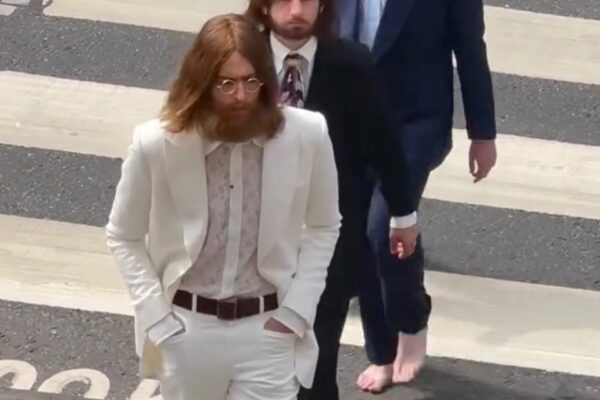 Paul Mescal, Barry Keoghan, Joseph Quinn, and Harris Dickinson Just Recreated the Beatles’ Abbey Road Crossing for Sam Mendes’ Biopics