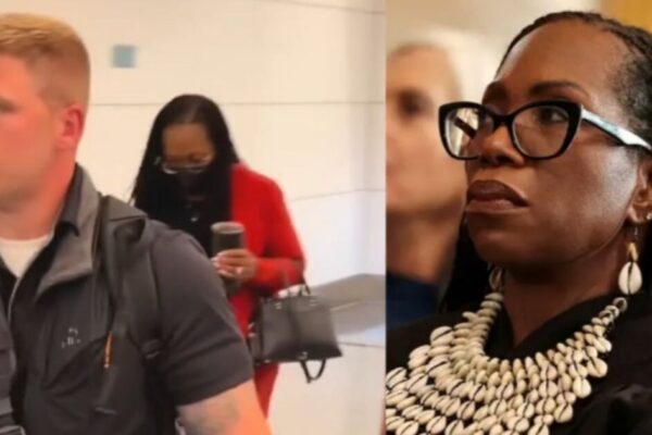 WATCH: DEI Justice Ketanji Brown Jackson Still Playing COVID Theater, Performatively Masked Up at DC Airport