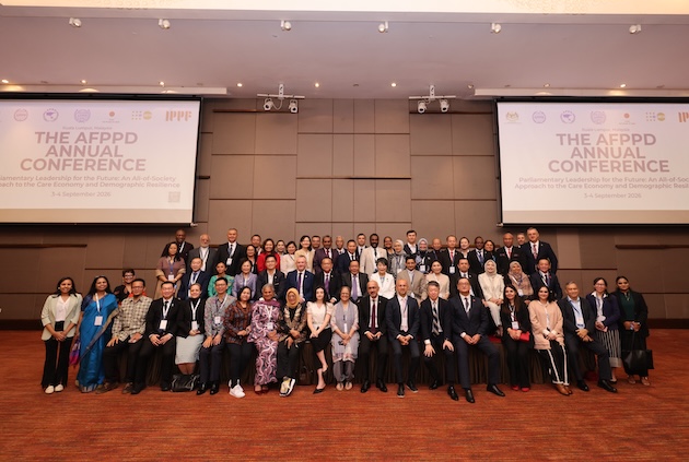 A group photo of parliamentarians and delegates at the recent Asian Forum of Parliamentarians on Population and Development (AFPPD) annual conference held in Kuala Lumpur, Malaysia. Credit: APDA