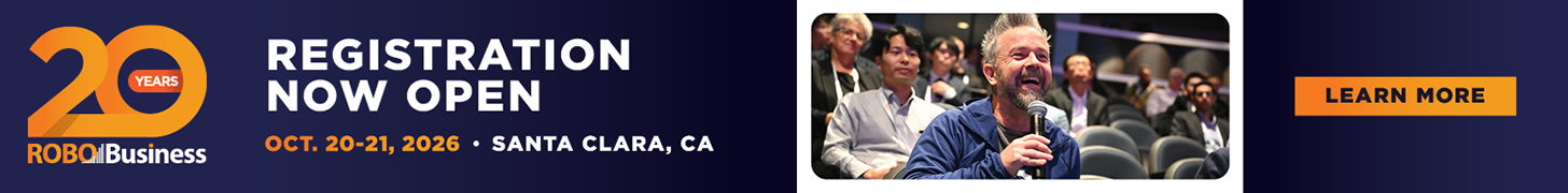 SITE AD for the 2026 RoboBusiness call for speakers