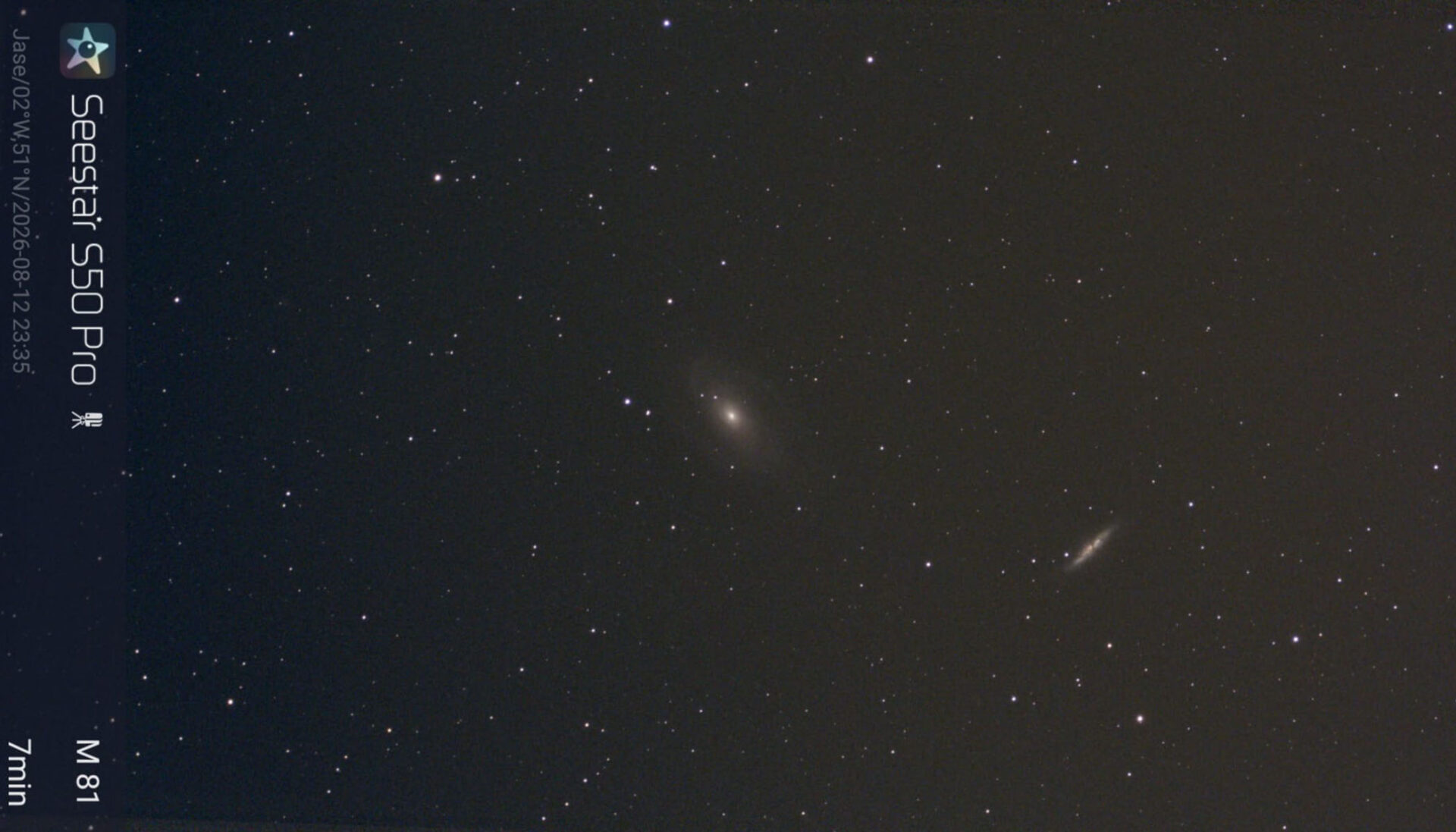 Observational images of the night sky and the sun taken with the ZWO Seestar S50 Pro smart telescope