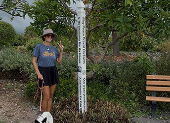 Walking Pearl for Peace at Makaʻeo Walking Path in Hawaiʻi.