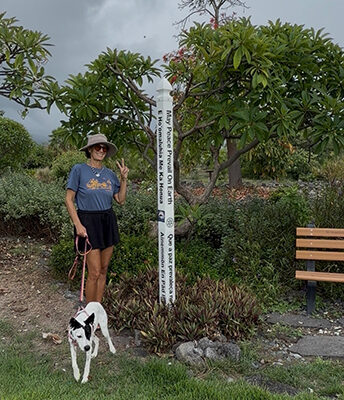 Walking Pearl for Peace at Makaʻeo Walking Path in Hawaiʻi.