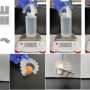 A soft 3D-printed robotic hand that gently grips everything from eggs to a 1 kg water bottle