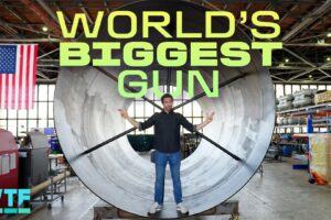 Worlds largest gun for shooting satellites into space