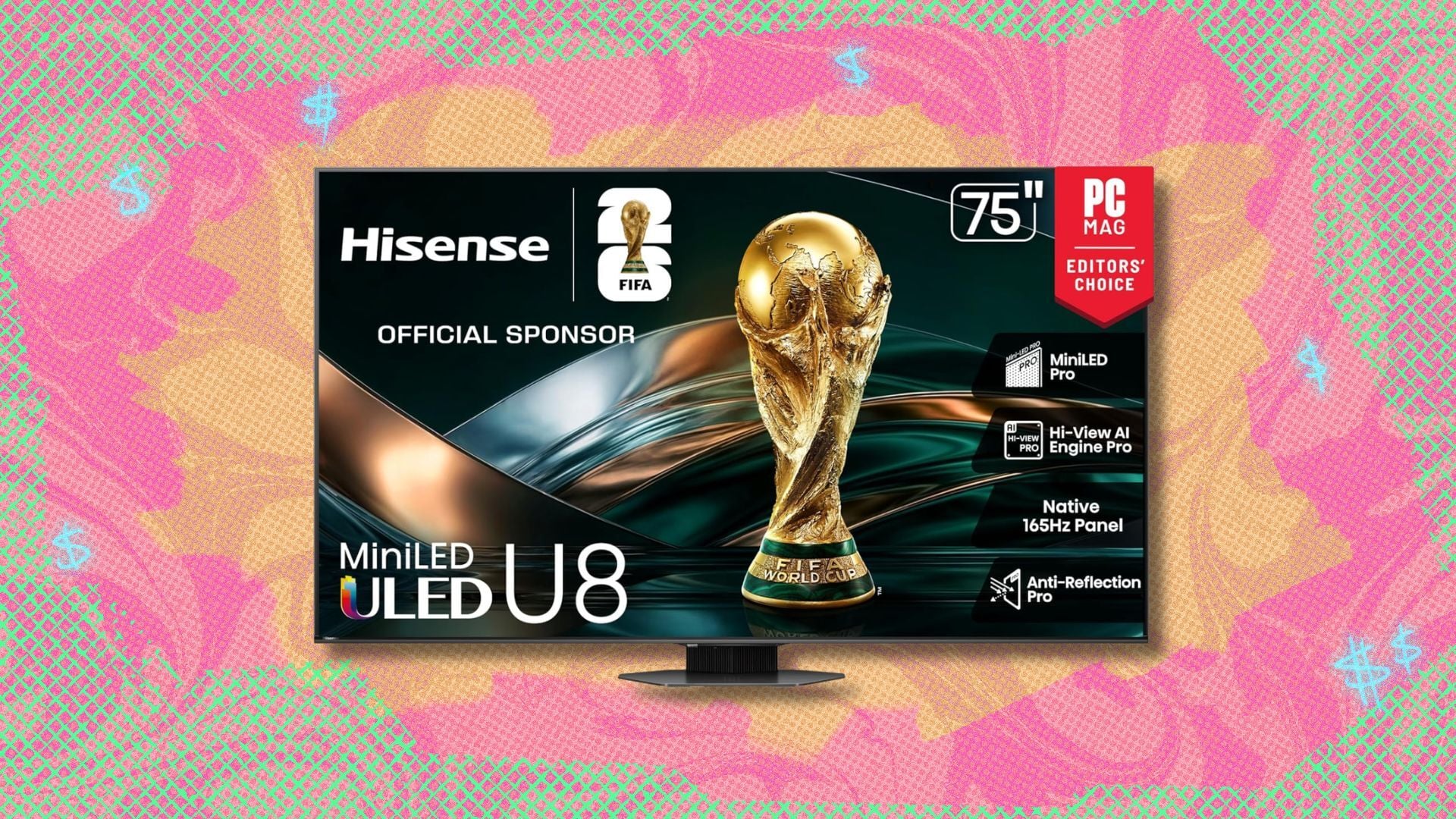 The Hisense 75-inch U8 ULED Mini-LED 4K TV is over 0 off at Amazon
