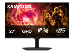 The Samsung 27-inch Odyssey G5 (G50F) Series QHD Gaming Monitor on a white background